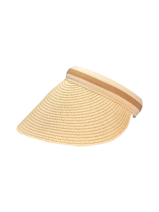 Brims and Trims Frauen Korbweide Hut Visier Beige