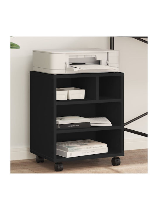 Cabinet de Birou Lemnos Cu roți Negru 41x32x48cm