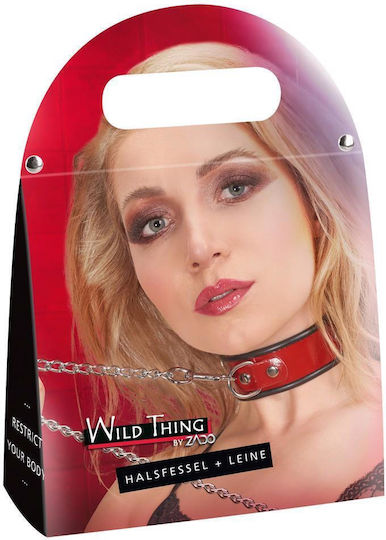 Orion Leather Halsband in Rot Farbe