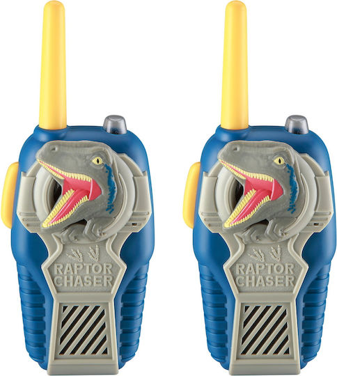 eKids Jurrasic World FRS Deluxe Walkie Talkies Blue-Grey For 3+ Years 2pcs