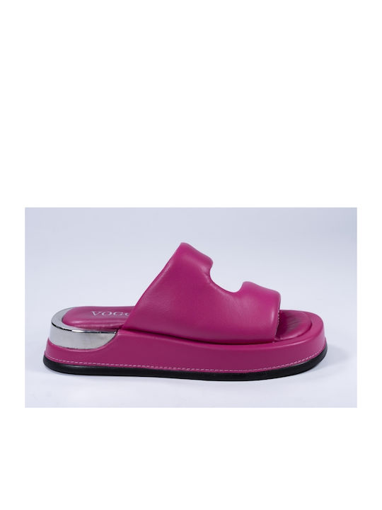 Vogge Flatforms Leather Women's Sandals Pink
