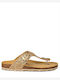 Oak & Hyde Women's Flat Sandals Anatomic in Gold Color