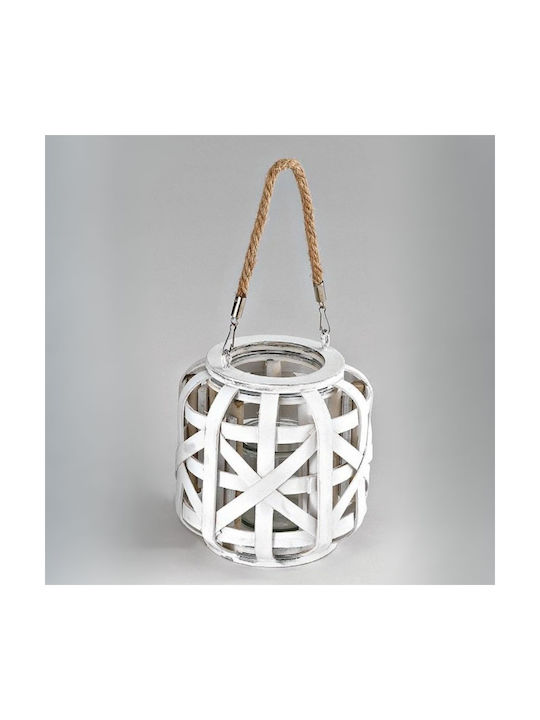 Wooden Lantern White