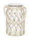 Beliani Glass Lantern White