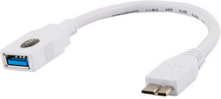 Savio Konverter Micro-USB männlich zu Micro-USB weiblich Weiß 1Stück