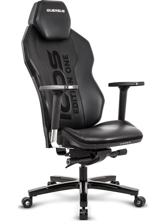 Quersus ICOS Edition One - UHL Καρέκλα Gaming Δερματίνης με Ρυθμιζόμενα Μπράτσα Μαύρη