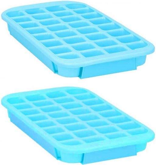 25007 Eiswürfelform Würfel aus Silikon 32 Plätze Blau