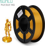 Sunlu Silk PLA+ 3D Printer Filament 1.75mm Χρυσό 1kg