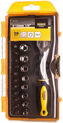 Modeco MN-14-200 Καστάνια με Καρυδάκια 1\4" 38τμχ