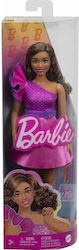 Barbie Brown Hair Pink Sparkly Dress 65th Anniv...