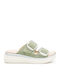 Leather Women's Flat Sandals Mint