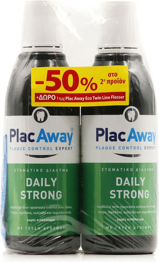 PlacAway Daily Strong Mouthwash Daily Protection 2x0ml