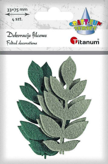 Titanum Декоративен Елемент за Направи си сам Проекти Зелено 4бр 3.7x7.5см.
