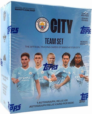 Topps 2023-24 Manchester City Offizielles Team Set 6 Packs