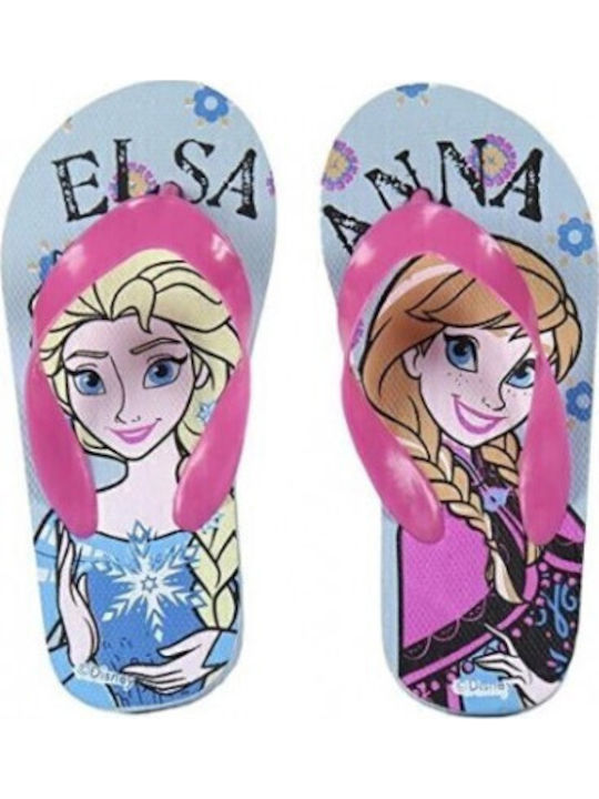Șlapi pentru copii Flip Flops Frozen Fuchsia Elsa-Anna