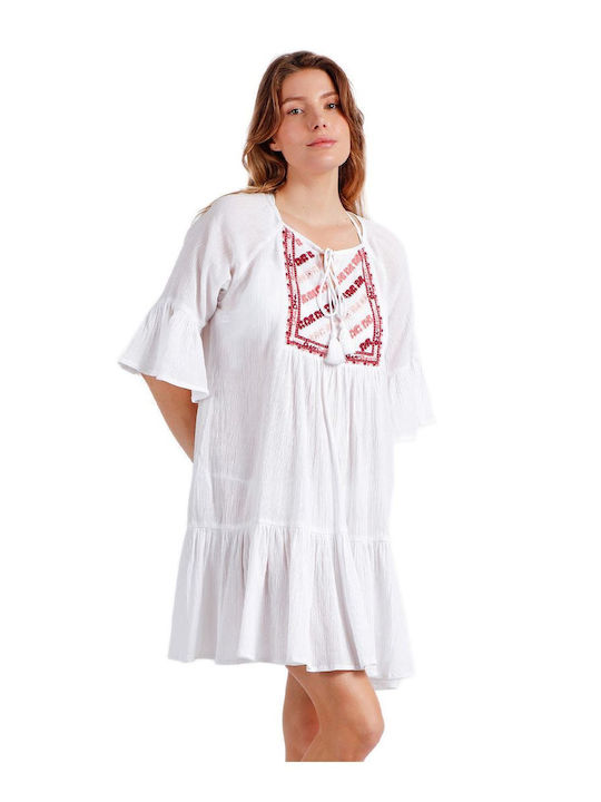 Admas Feminin Rochie de Plajă Alb