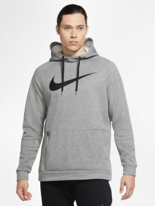 Nike Therma Swoosh Men's Sweatshirt with Hood Gray