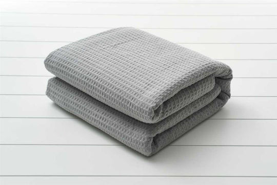 Vesta Home Piqué Decke Einzeln 170x250cm Hellgrau