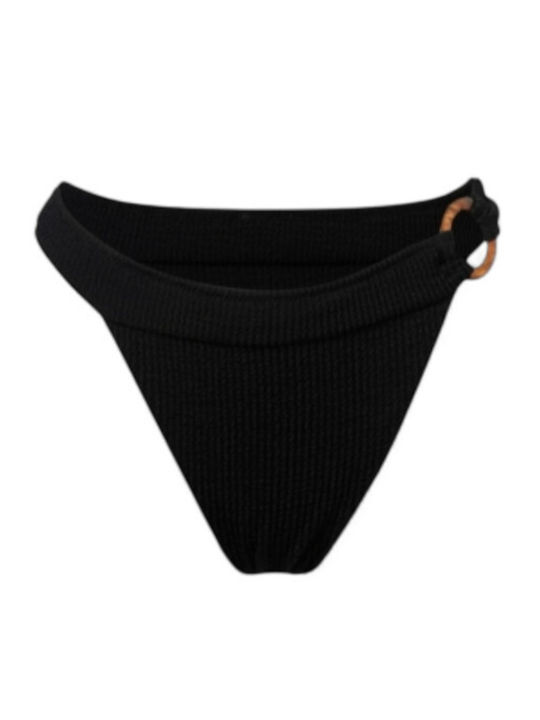 Nikama Bikini Alunecare Talie înaltă BLACK