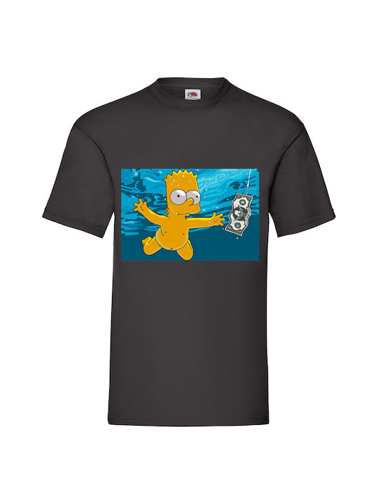 Fruit of the Loom The Simpsons Family The Nirvana Baby Bart Rashguard Nirvana Neagră Bumbac