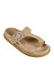 Flache Sandalen für Damen in Beige Farbe