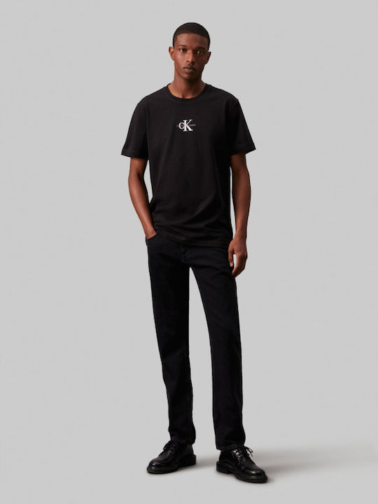 Calvin Klein Bluza pentru bărbați cu mâneci scurte BLACK