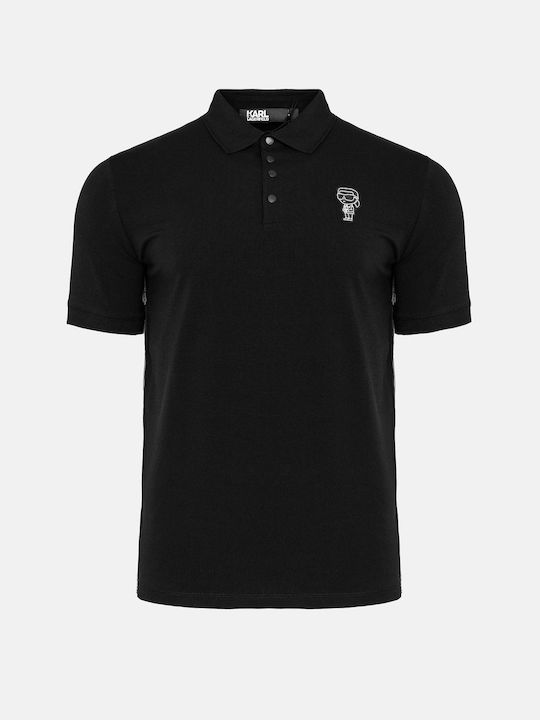 Karl Lagerfeld Herren Shirt Polo Black