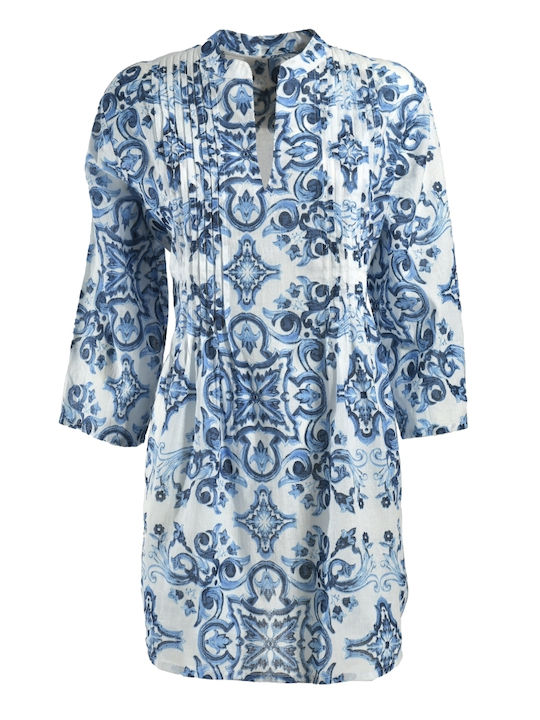 Ble Resort Collection Feminin Rochie de Plajă White/blue