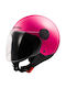 LS2 Sphere Lux II OF558 Solid Gloss Fluo Pink Motorcycle Helmet Jet ECE 22.06 1000gr