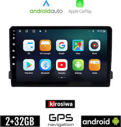 Kirosiwa Ηχοσύστημα Αυτοκινήτου για Ford C-Max / Fiesta / Focus / Fusion / Kuga / Mondeo / S-Max (Bluetooth/USB/WiFi/GPS/Apple-Carplay/Android-Auto) με Οθόνη Αφής 9"