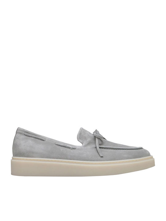 Suede Ανδρικά Loafers σε Γκρι Χρώμα