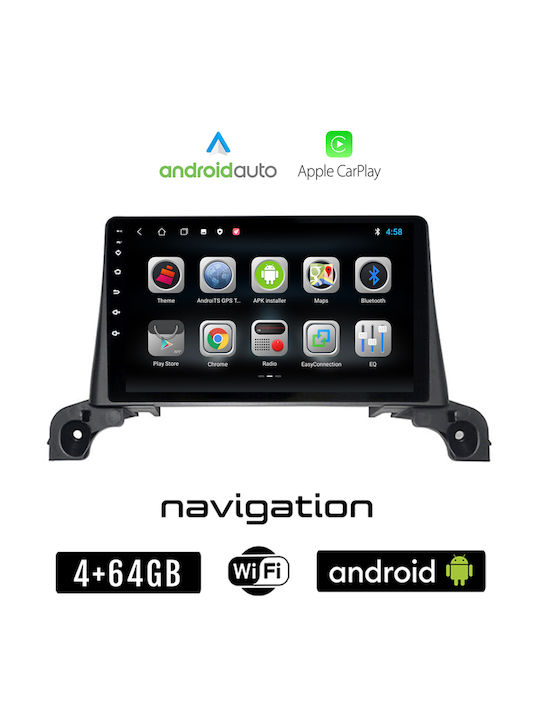 Booma Sistem Audio Auto pentru Peugeot 5008 2017 (Bluetooth/USB/WiFi/GPS/Apple-Carplay/Android-Auto) cu Ecran Tactil 9"