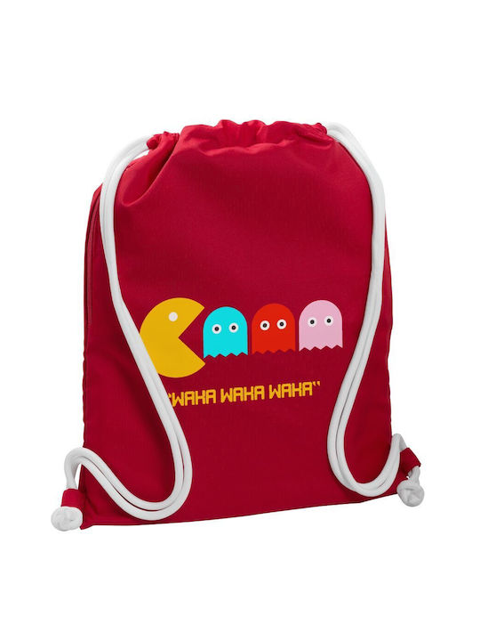 Koupakoupa Pacman Waka Waka Waka Gym Backpack Red