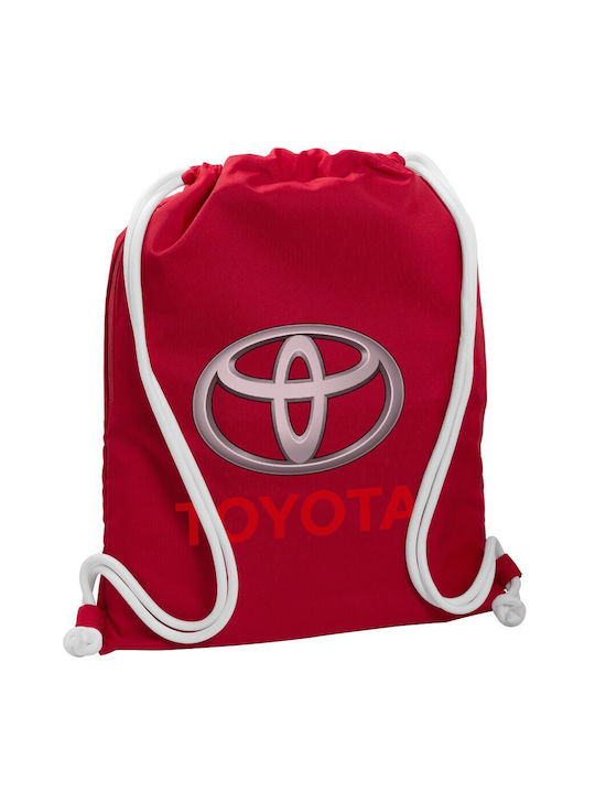 Koupakoupa Toyota Τσάντα Πλάτης Γυμναστηρίου Κόκκινη