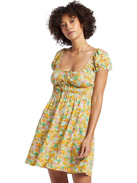 Sun Kissed Καλοκαιρινό Mini Φόρεμα Palm Green