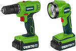 Verto Set Drill Driver & Lens 20V with 2 Batteries 1.5Ah