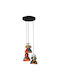 vidaXL Pendant Light Multicolour for 25 Bulbs E27 30x30x100cm