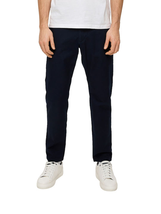 S.Oliver Men's Trousers Chino in Regular Fit Blue