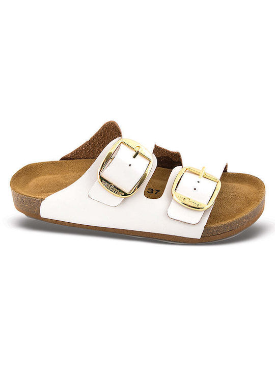 Blondie Women's Flat Sandals in White Color