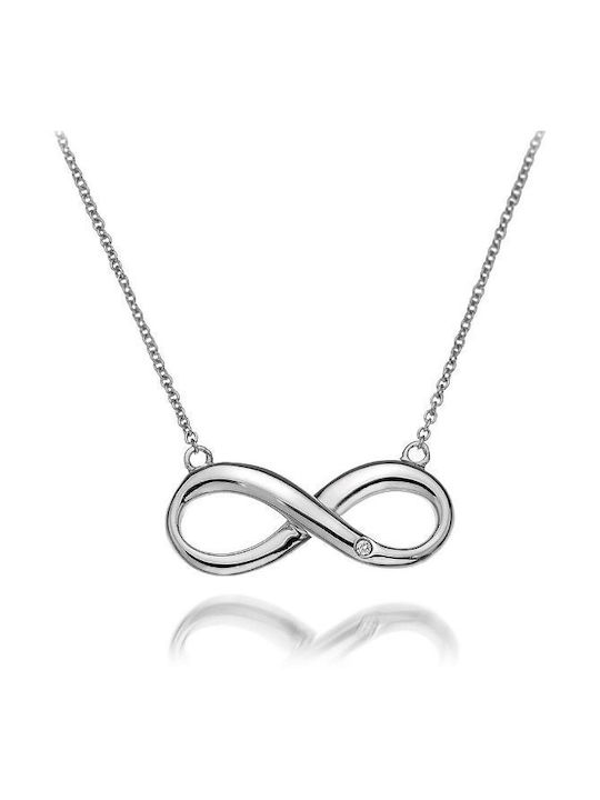 Hot Diamonds Necklace Infinity from Silver with Diamond