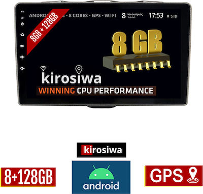 Kirosiwa Car-Audiosystem für Alfa Romeo Giulietta (Bluetooth/USB/AUX/WiFi/GPS/Apple-Carplay/Android-Auto) mit Touchscreen 9"