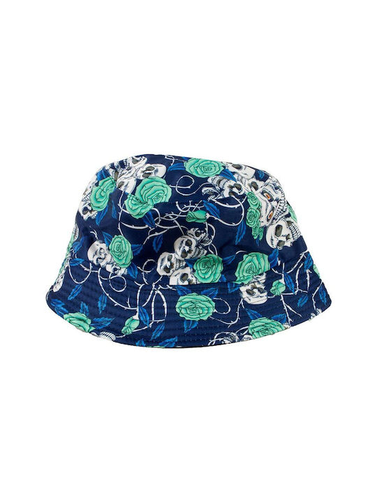 Bucket Hat Reversible Skull Roses Blue Tda01-92105-bl