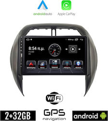 Kirosiwa Car-Audiosystem für Toyota RAV 4 2000-2006 mit Klima (Bluetooth/USB/WiFi/GPS/Apple-Carplay/Android-Auto) mit Touchscreen 9"