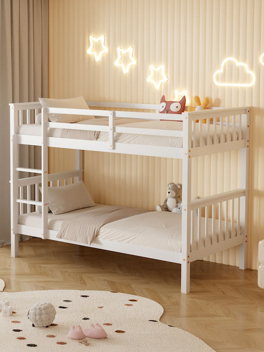 Lantai Kids Bed Bunk Single White for Mattress ...