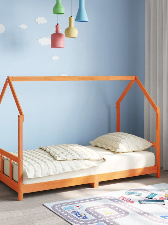 Pat pentru Copii Single Maro pentru Saltea 90x190cm