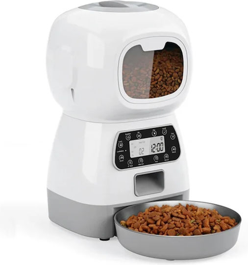 Automat Bol Mâncare pentru Câine 3.5lt în Culoare Alb