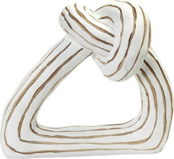 S Sculptură Polirășină Albă 23.5x12.5x21.5cm