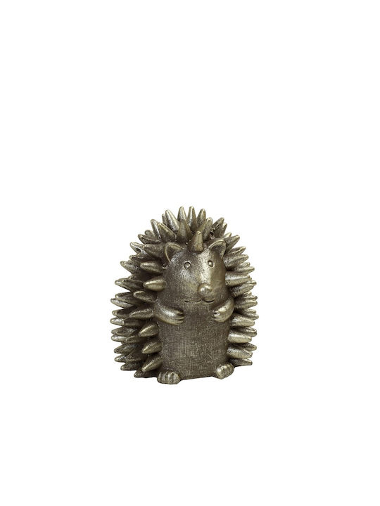 Sitting Hedgehog L Polyresin Green 15x14x18cm