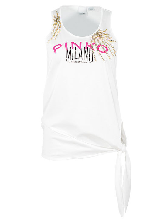 Pinko Summer Women's Cotton Blouse Sleeveless White