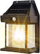 Wall Mounted Solar Light 1W Warm White 3000K with Motion Sensor IP65